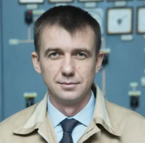 Головний інженер ЗАЕС Олександр Яковлєв у пультовій кімнаті