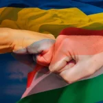 Кулаки з прапорами України та Угорщини символізують внутрішні конфлікти
